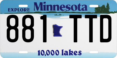 MN license plate 881TTD