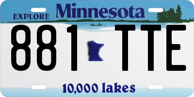 MN license plate 881TTE