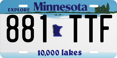 MN license plate 881TTF