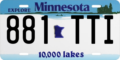 MN license plate 881TTI
