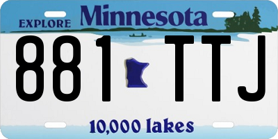 MN license plate 881TTJ