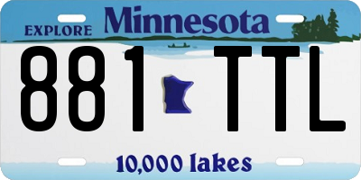 MN license plate 881TTL