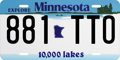 MN license plate 881TTO