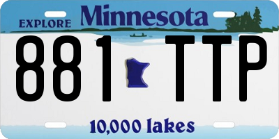 MN license plate 881TTP
