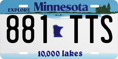 MN license plate 881TTS