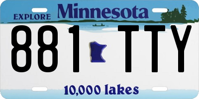 MN license plate 881TTY