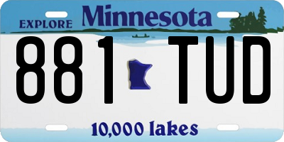 MN license plate 881TUD