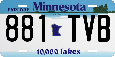 MN license plate 881TVB