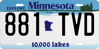 MN license plate 881TVD
