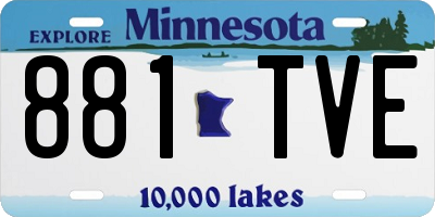 MN license plate 881TVE
