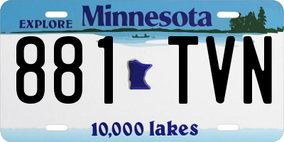 MN license plate 881TVN