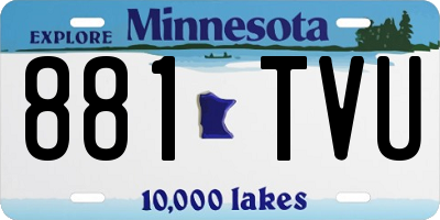 MN license plate 881TVU