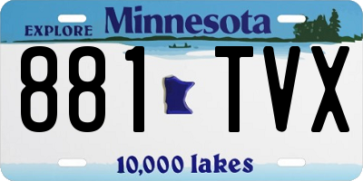 MN license plate 881TVX