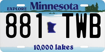 MN license plate 881TWB