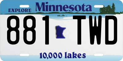 MN license plate 881TWD