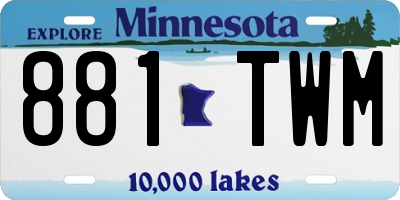 MN license plate 881TWM