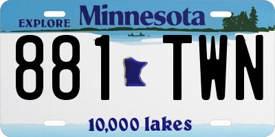 MN license plate 881TWN