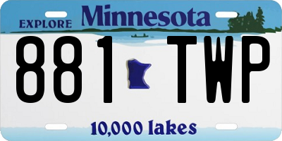 MN license plate 881TWP