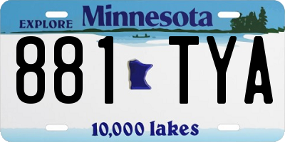 MN license plate 881TYA