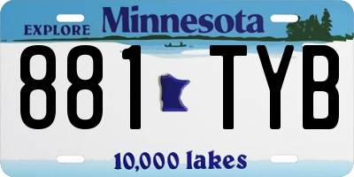 MN license plate 881TYB