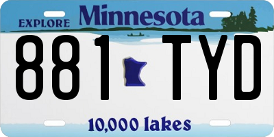 MN license plate 881TYD