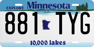 MN license plate 881TYG