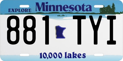 MN license plate 881TYI
