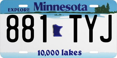 MN license plate 881TYJ
