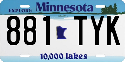 MN license plate 881TYK