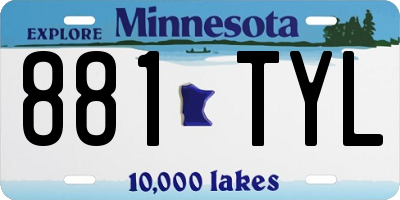MN license plate 881TYL