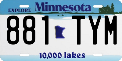 MN license plate 881TYM