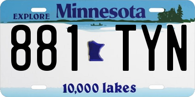 MN license plate 881TYN