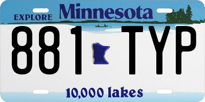 MN license plate 881TYP