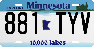 MN license plate 881TYV