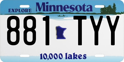 MN license plate 881TYY