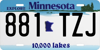 MN license plate 881TZJ