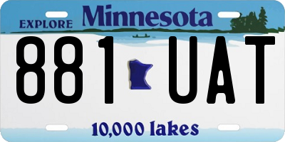 MN license plate 881UAT
