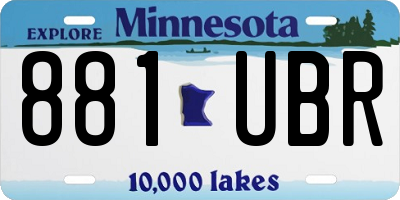 MN license plate 881UBR
