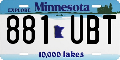 MN license plate 881UBT