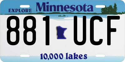 MN license plate 881UCF