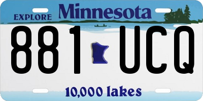 MN license plate 881UCQ