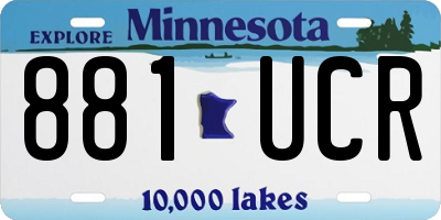 MN license plate 881UCR