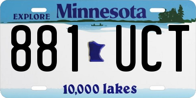 MN license plate 881UCT