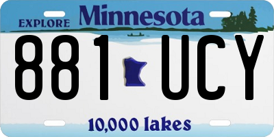 MN license plate 881UCY