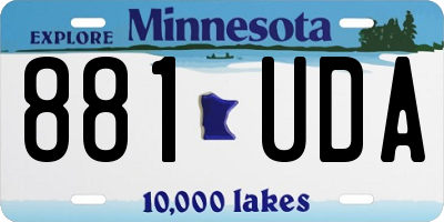 MN license plate 881UDA
