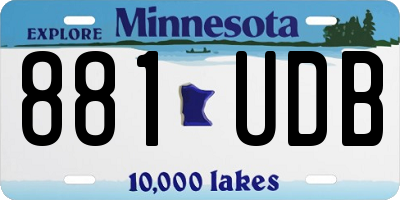 MN license plate 881UDB