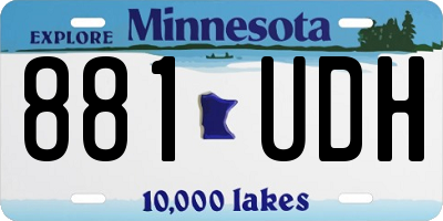 MN license plate 881UDH