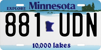 MN license plate 881UDN
