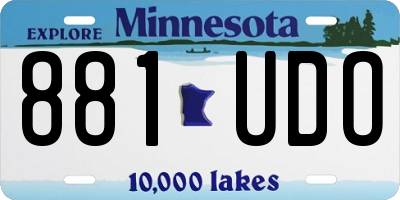 MN license plate 881UDO