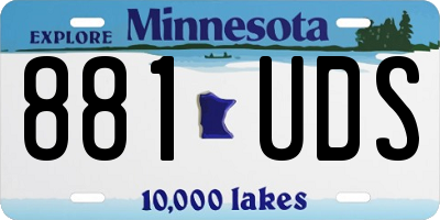 MN license plate 881UDS